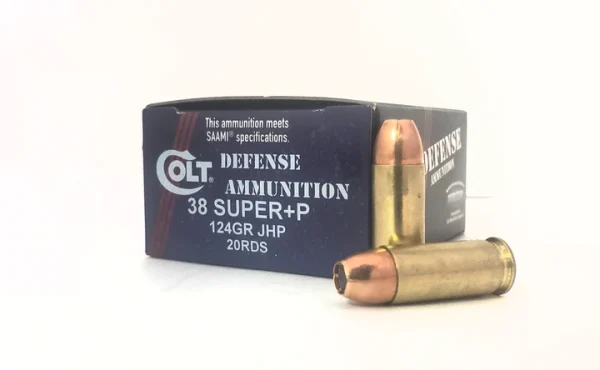 Buy 38 Super+P 124GR Colt Defense Ammunition JHP 20rds Online
