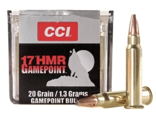 CCI GamePoint Ammunition 17 Hornady Magnum Rimfire (HMR) 20 Grain Jacketed Spire Point