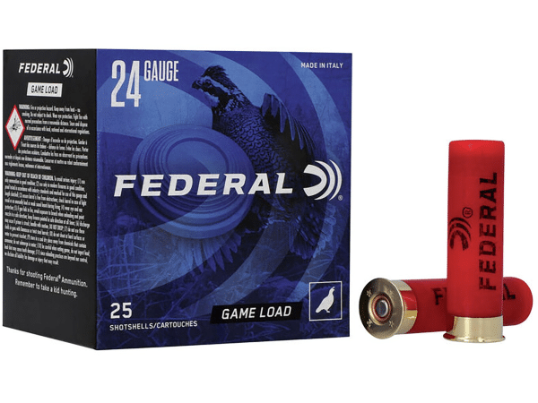 Federal Game Load Upland Ammunition 24 Gauge 2-1/2" 11/16 oz #8 Shot
