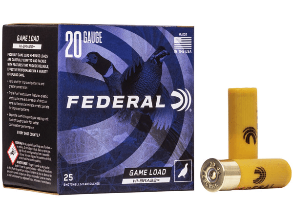 Federal Game Load Upland Hi-Brass Ammunition 20 Gauge 2-3/4" 1 oz
