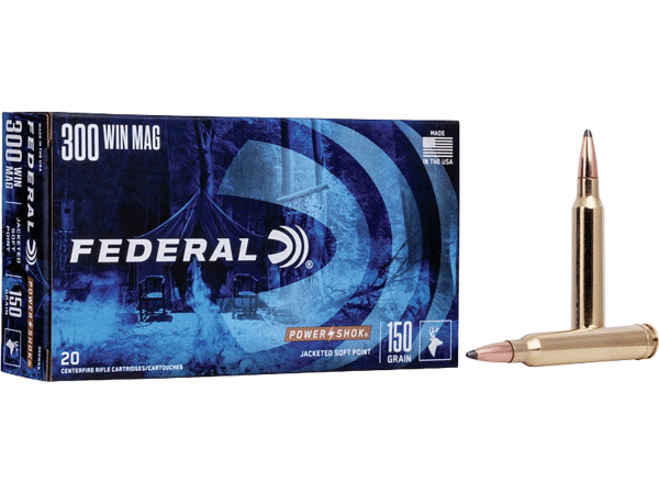 Federal Power-Shok Ammunition 300 Winchester Magnum 150 Grain Soft Point Box of 20