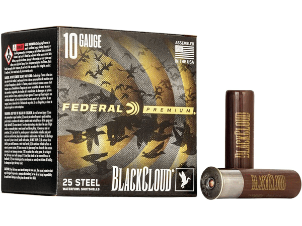 Federal Premium Black Cloud Ammunition 10 Gauge 3-1/2" 1-5/8 oz Non-Toxic FlightStopper Steel Shot