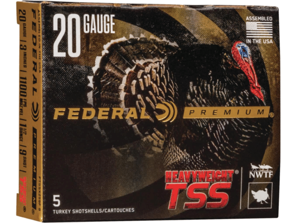 Federal Premium Heavyweight TSS Turkey Ammunition 20 Gauge 3" 1-1/2 oz Non-Toxic Tungsten Super Shot Flitecontrol Flex Wad