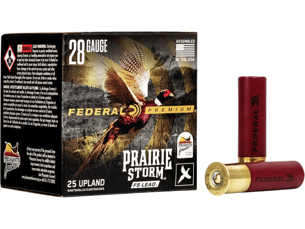 Federal Premium Prairie Storm Ammunition 28 Gauge 2-3/4" 13/16 oz #6 Copper Plated Shot