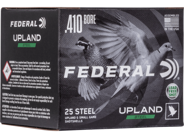 Federal Upland Steel Ammunition 410 Bore 3" 3/8 oz Non-Toxic Steel Shot