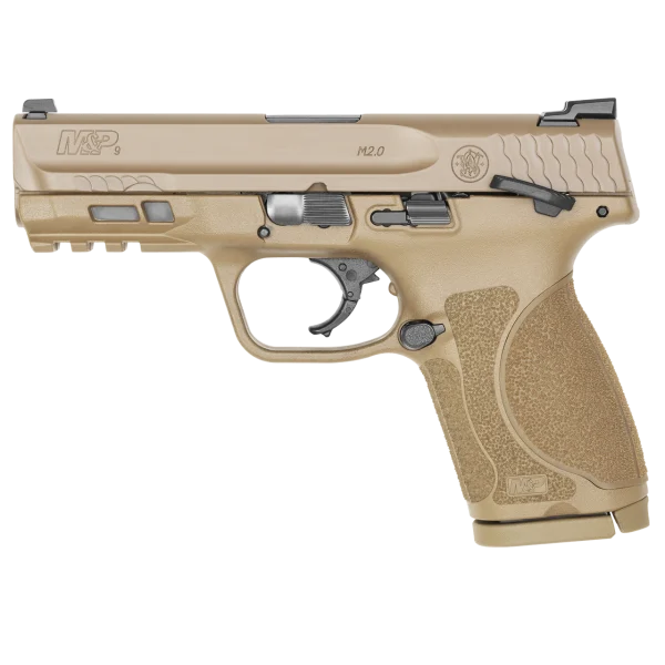 Buy Smith & Wesson M&P 9 M2.0 4 Inch Compact Flat Dark Earth Thumb Safety Pistol Online