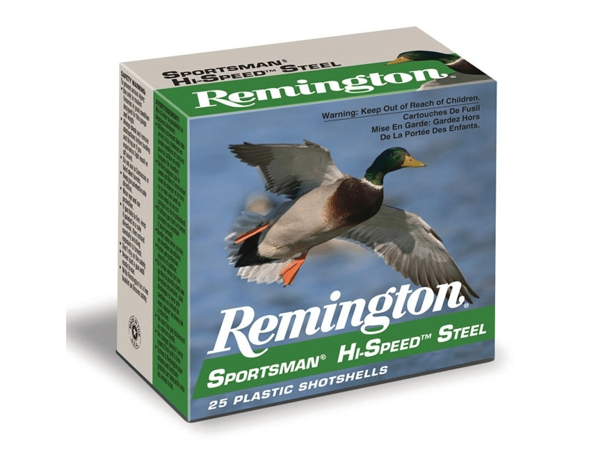 Remington Sportsman Hi-Speed Ammunition 20 Gauge 3 1 oz #2 Non-Toxic Steel Shot Remington Sportsman Hi-Speed Ammunition 20 Gauge 3" 1 oz #2 Non-Toxic Steel Shot