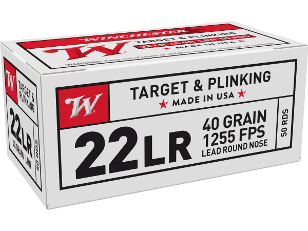 Winchester Ammunition 22 Long Rifle 40 Grain Lead Round Nose