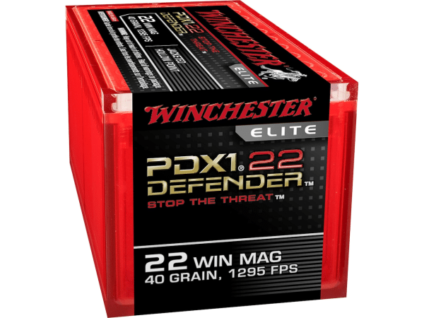 Winchester Self Defense Ammunition 22 Winchester Magnum Rimfire (WMR) 40 Grain PDX1 Jacketed Hollow Point